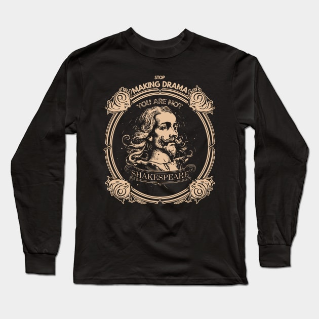 Shakespeare bookish literature poet Long Sleeve T-Shirt by OutfittersAve